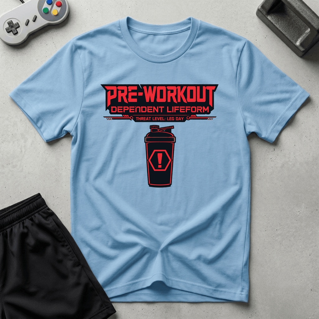 Pre-Workout Dependent Lifeform T-Shirt - Light Blue