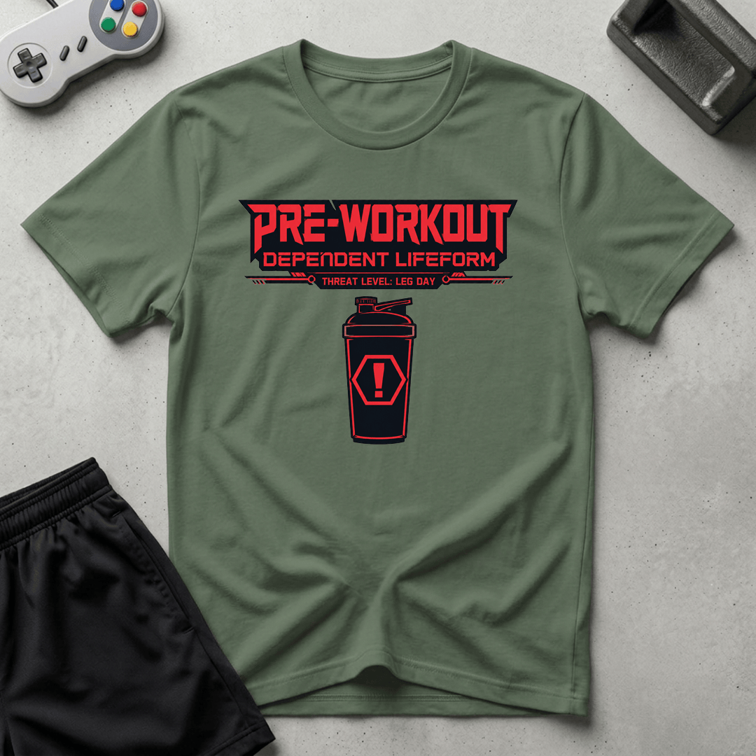 Pre-Workout Dependent Lifeform T-Shirt - Military Green