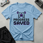 Progress Saved T-Shirt - Light Blue