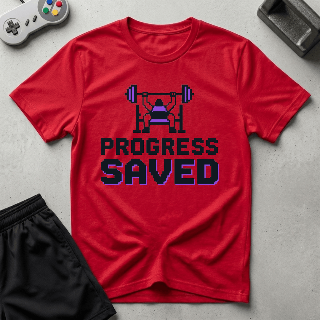 Progress Saved T-Shirt - Red