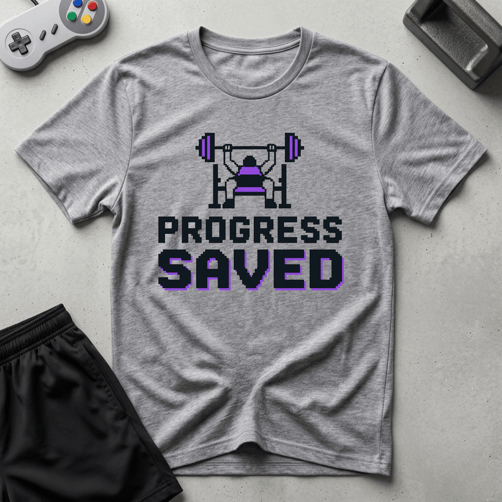 Progress Saved T-Shirt - Sport Grey