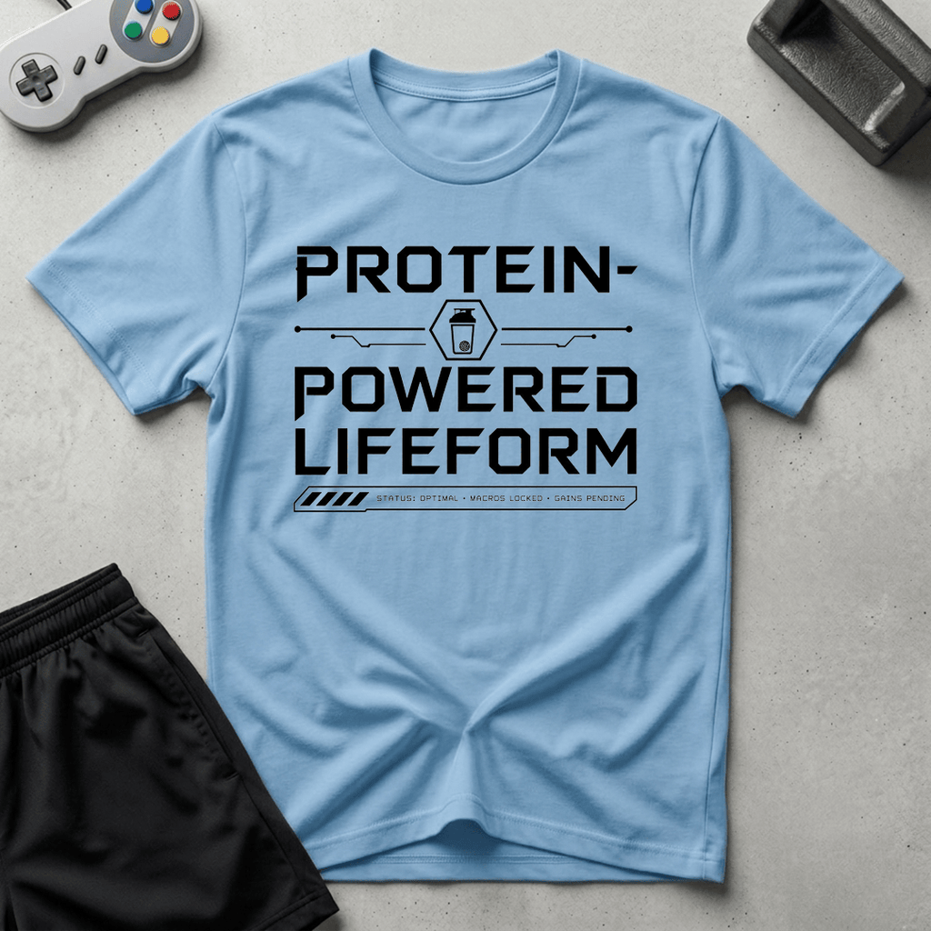 Protein-Powered Lifeform T-Shirt - Light Blue