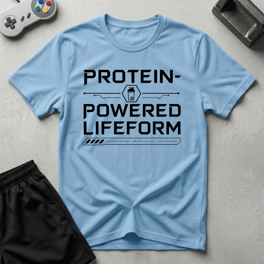 Protein-Powered Lifeform T-Shirt - Light Blue