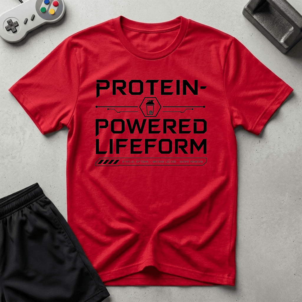 Protein-Powered Lifeform T-Shirt - Red