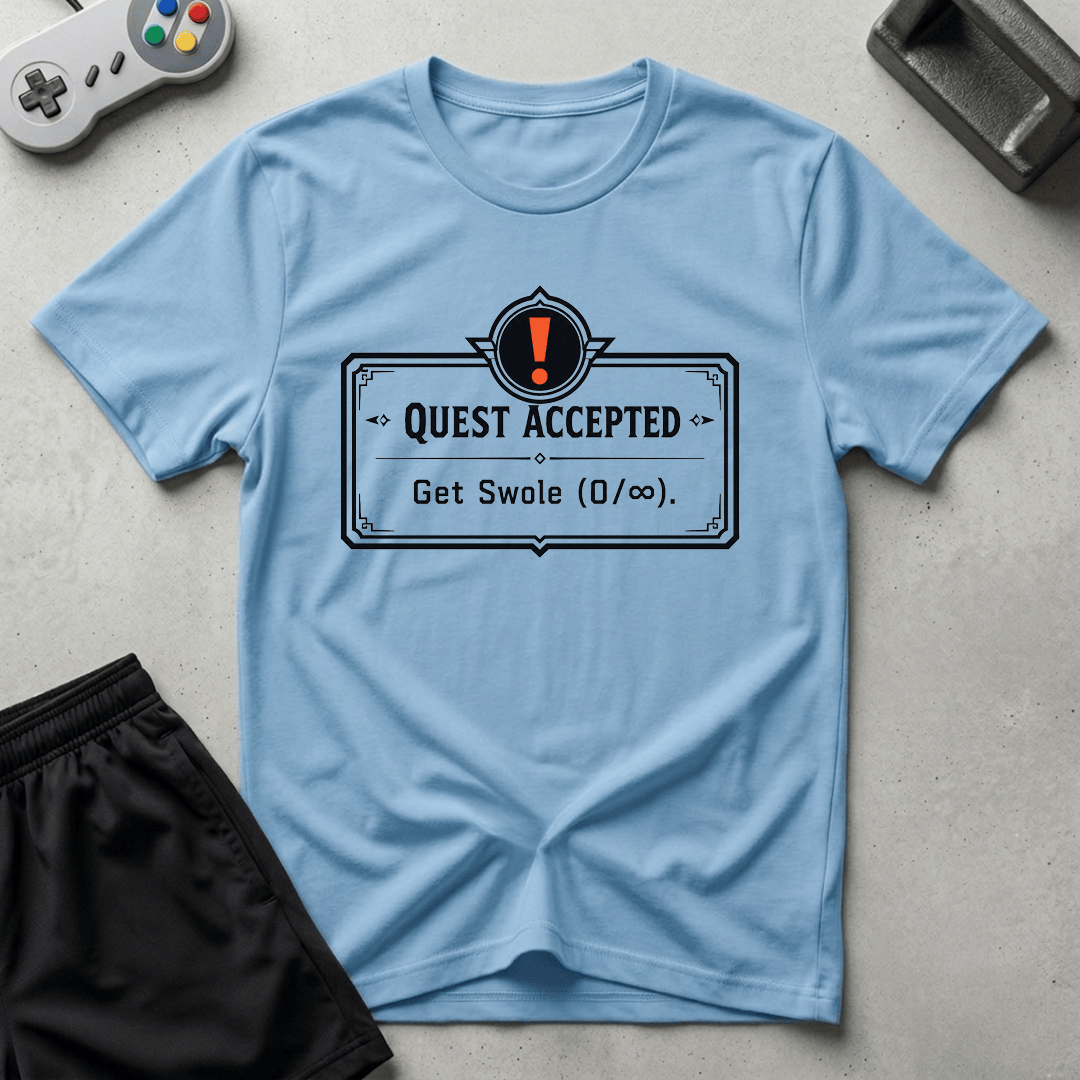 Quest Accepted T-Shirt - Light Blue