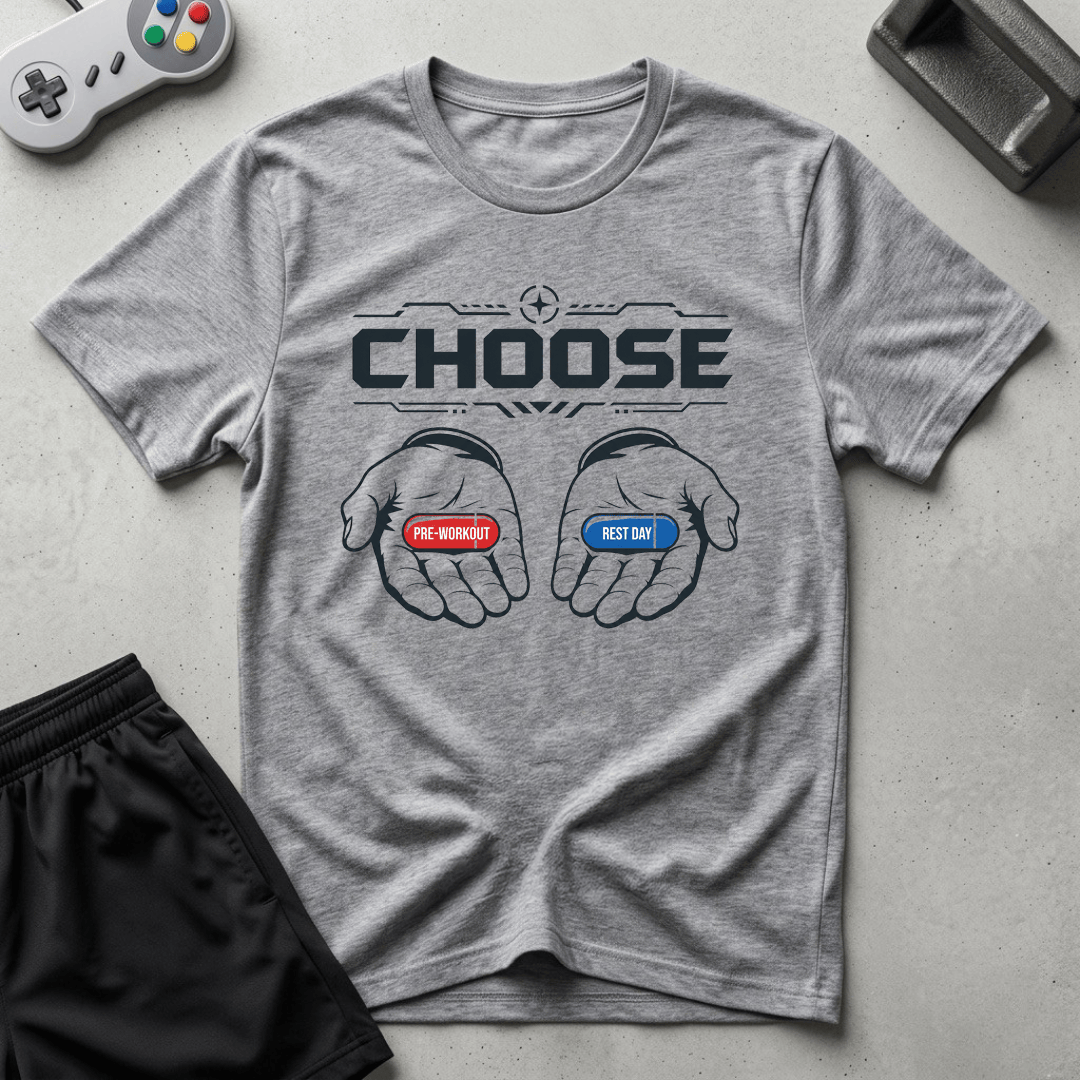 Red vs Blue Pill T-Shirt - Sport Grey