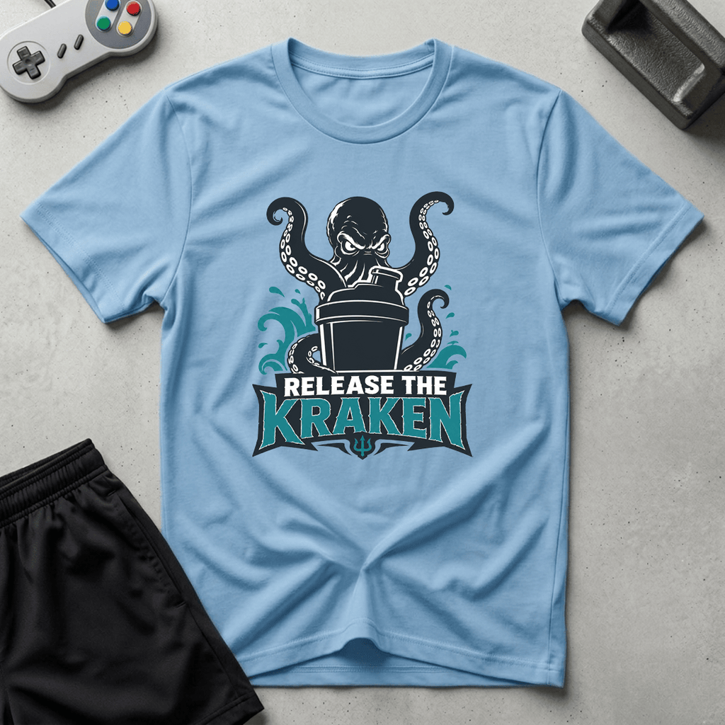 Release The Kraken T-Shirt - Light Blue