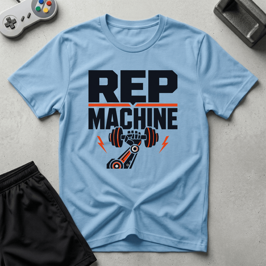 Rep Machine T-Shirt - Light Blue