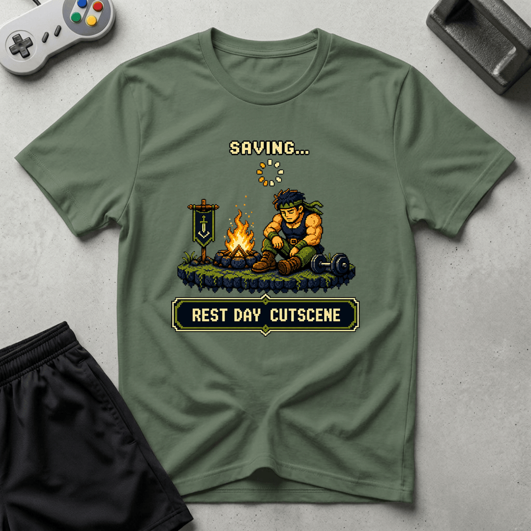 Rest Day Cutscene T-Shirt - Military Green