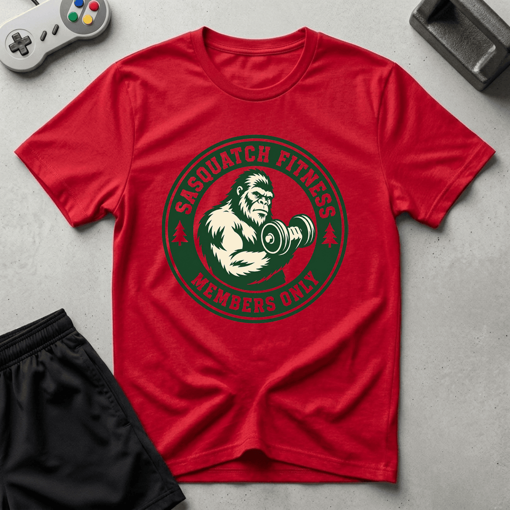 Sasquatch Fitness T-Shirt - Red