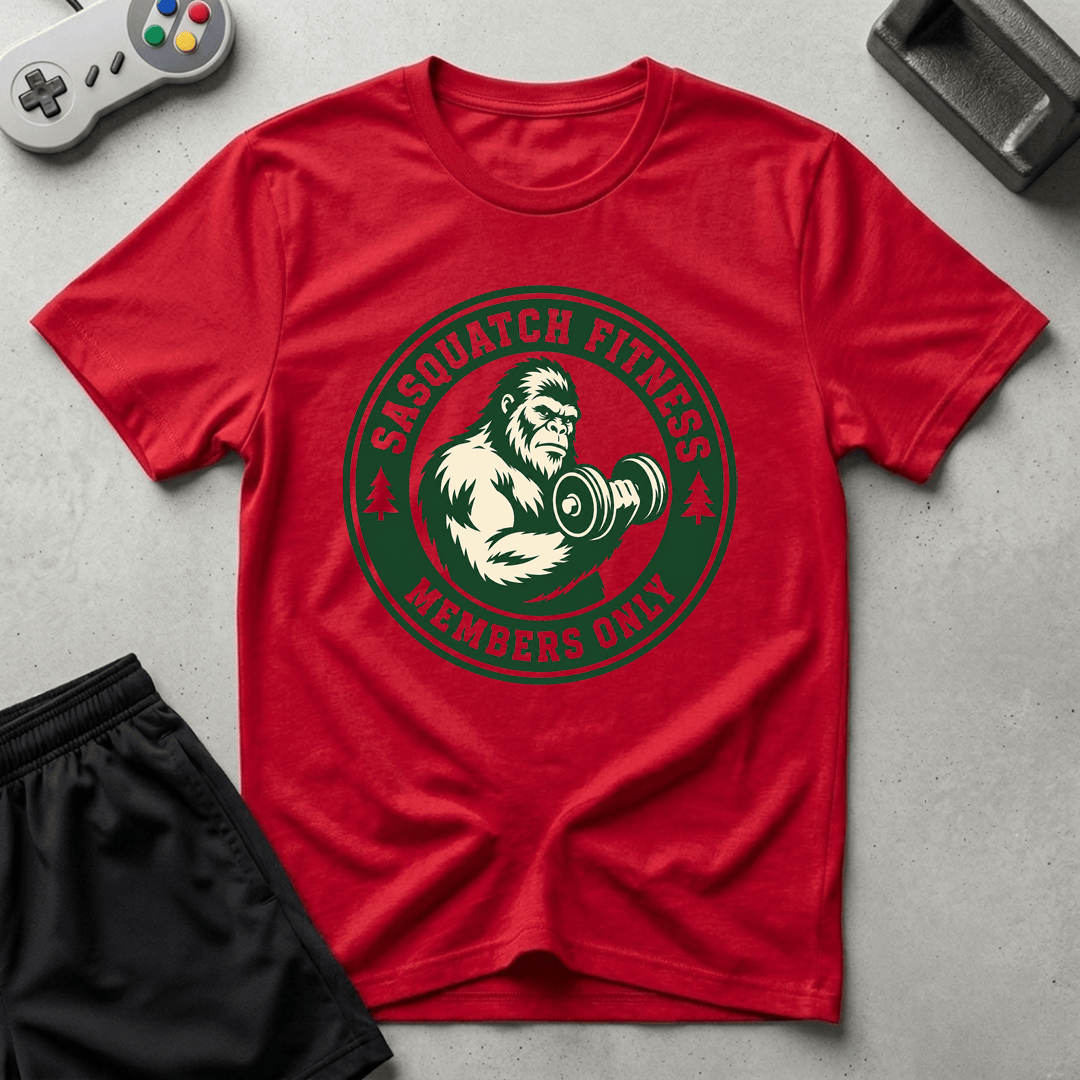 Sasquatch Fitness T-Shirt - Red