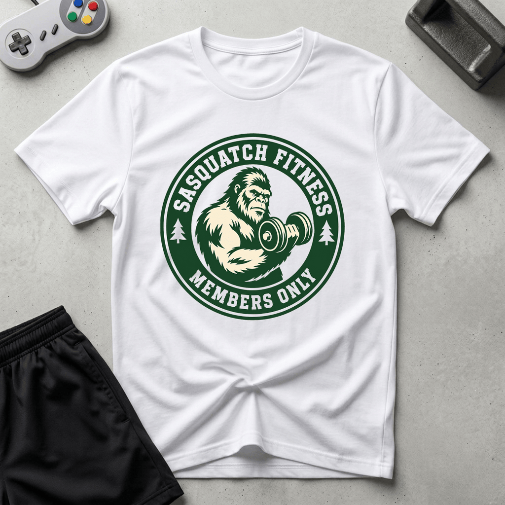 Sasquatch Fitness T-Shirt - White