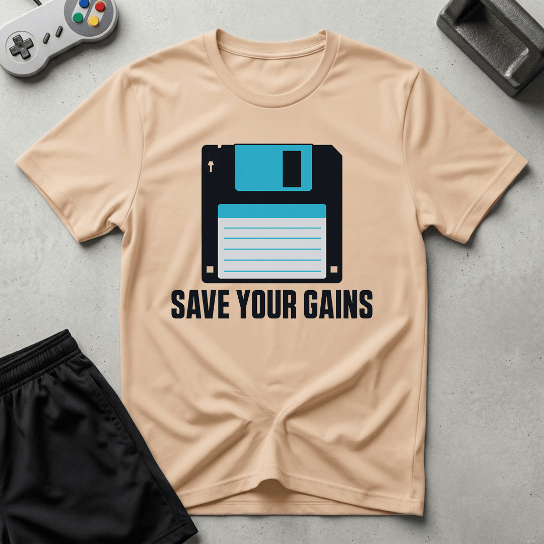 Save Your Gains T-Shirt - Natural