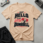 Dumbbell Catchphrase T-Shirt - Natural