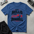 Dumbbell Catchphrase T-Shirt - Royal