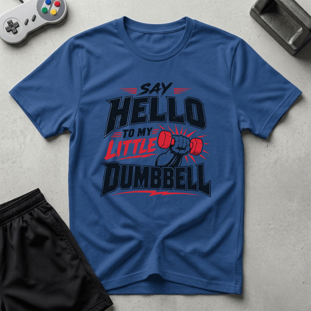 Dumbbell Catchphrase T-Shirt - Royal