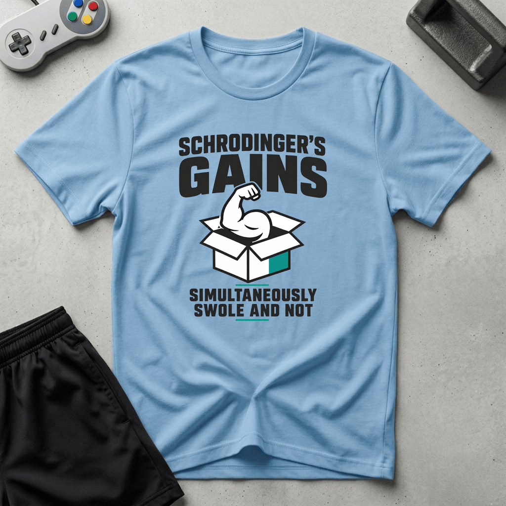 Schrodingers Gains T-Shirt - Light Blue