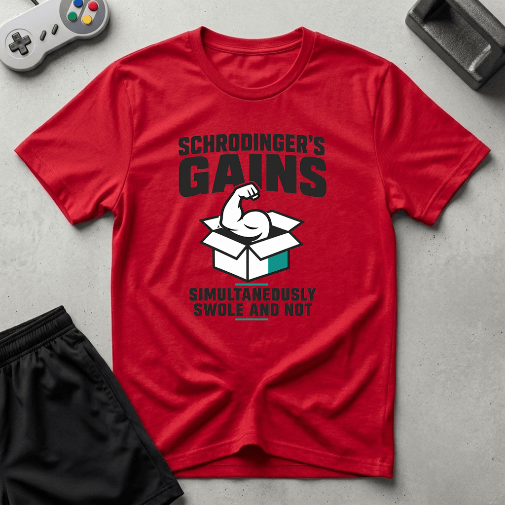 Schrodingers Gains T-Shirt - Red
