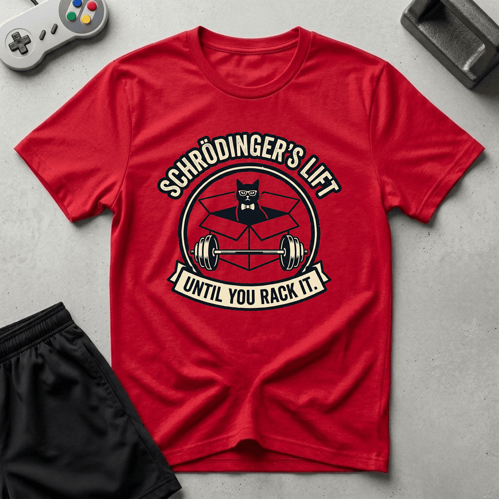 Schrodingers Lift T-Shirt - Red