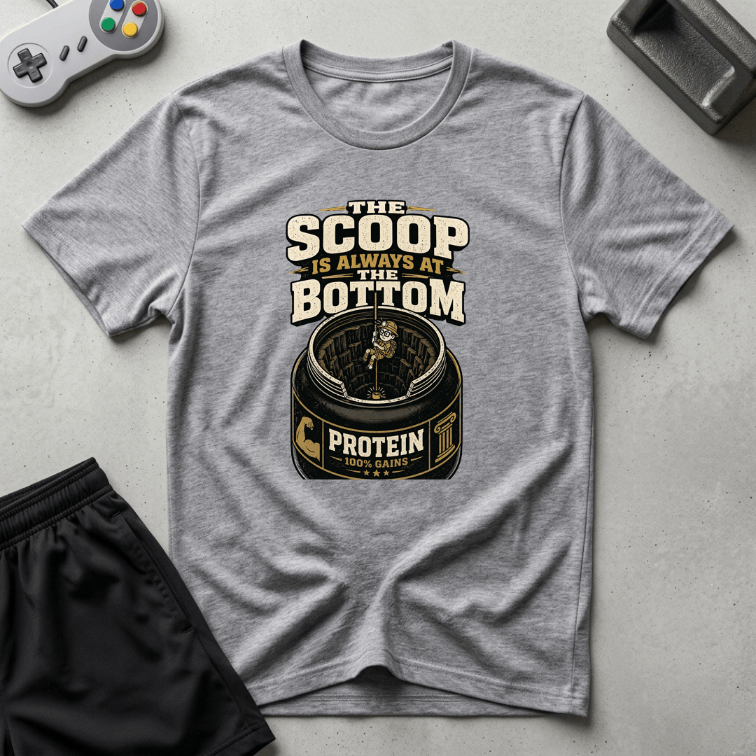 Scoop In The Bottom T-Shirt - Sport Grey