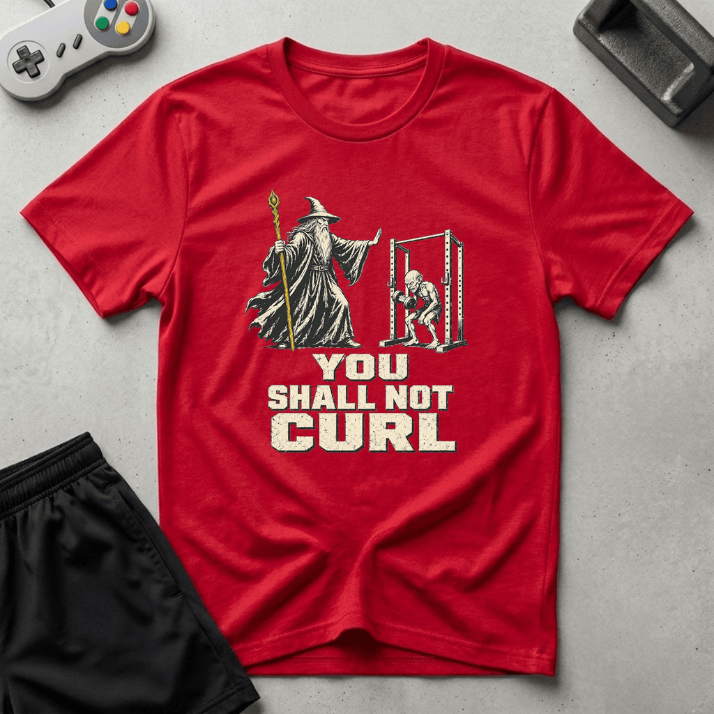 Shall Not Curl T-Shirt - Red