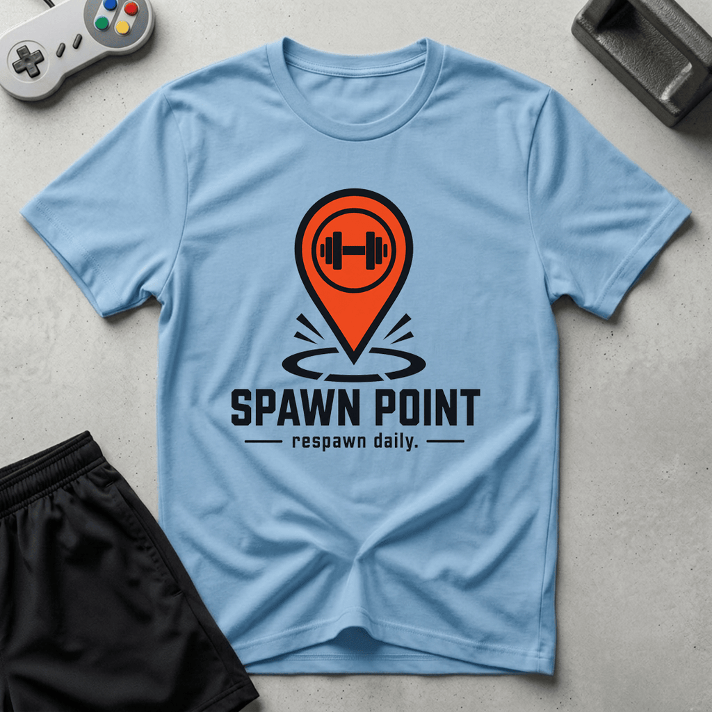 Spawn Point Gym T-Shirt - Light Blue