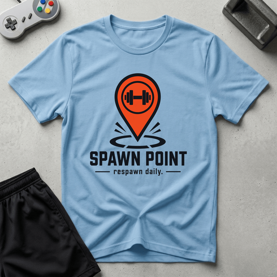 Spawn Point Gym T-Shirt - Light Blue