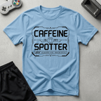 Spotted By Caffeine T-Shirt - Light Blue
