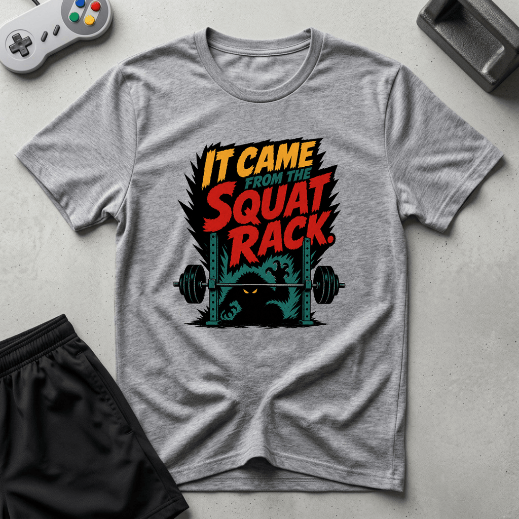 Squat Rack Monster T-Shirt - Sport Grey