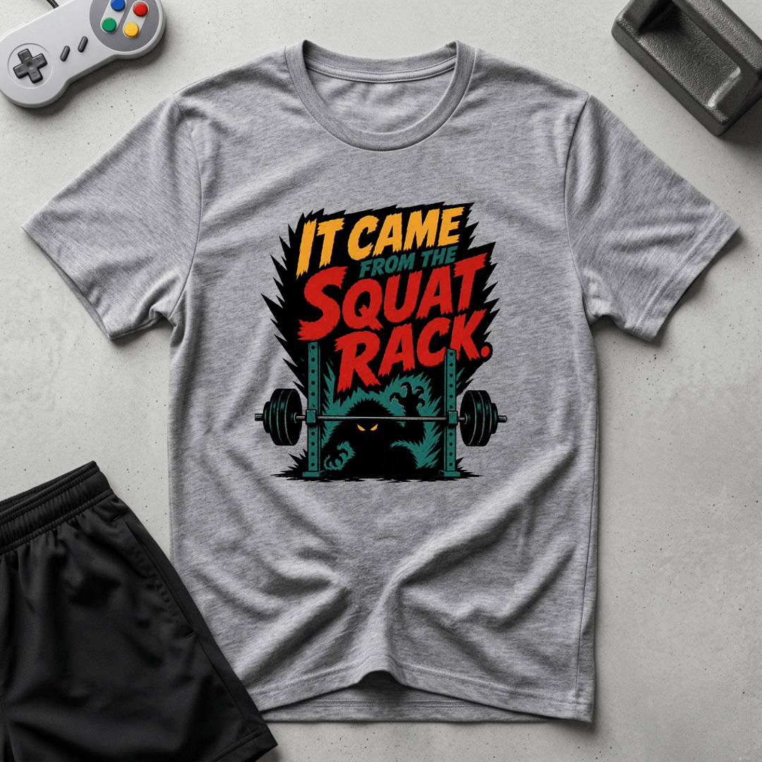 Squat Rack Monster T-Shirt - Sport Grey