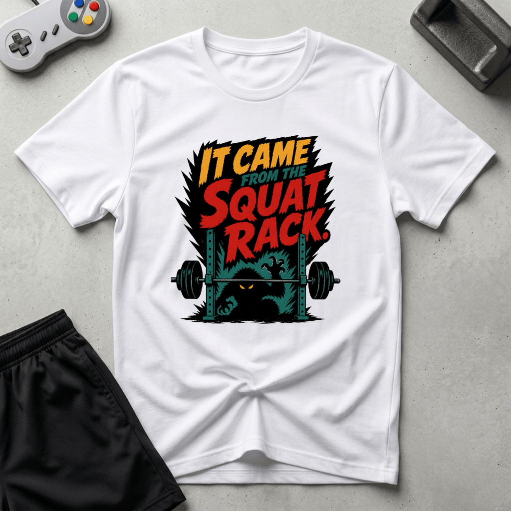 Squat Rack Monster T-Shirt - White