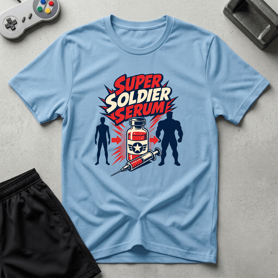 Super Soldier Serum T-Shirt - Light Blue
