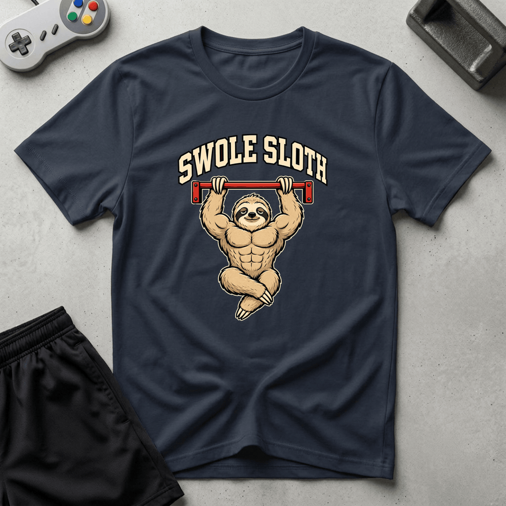 Swole Sloth T-Shirt - Navy