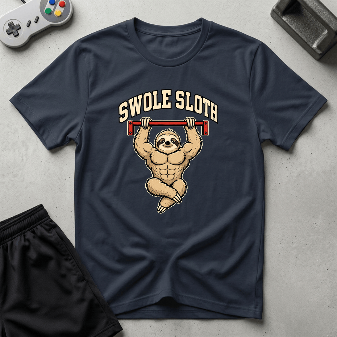 Swole Sloth T-Shirt - Navy