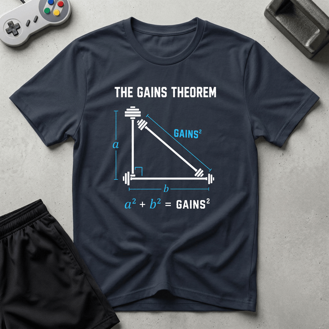 The Gains Theorem T-Shirt - Navy