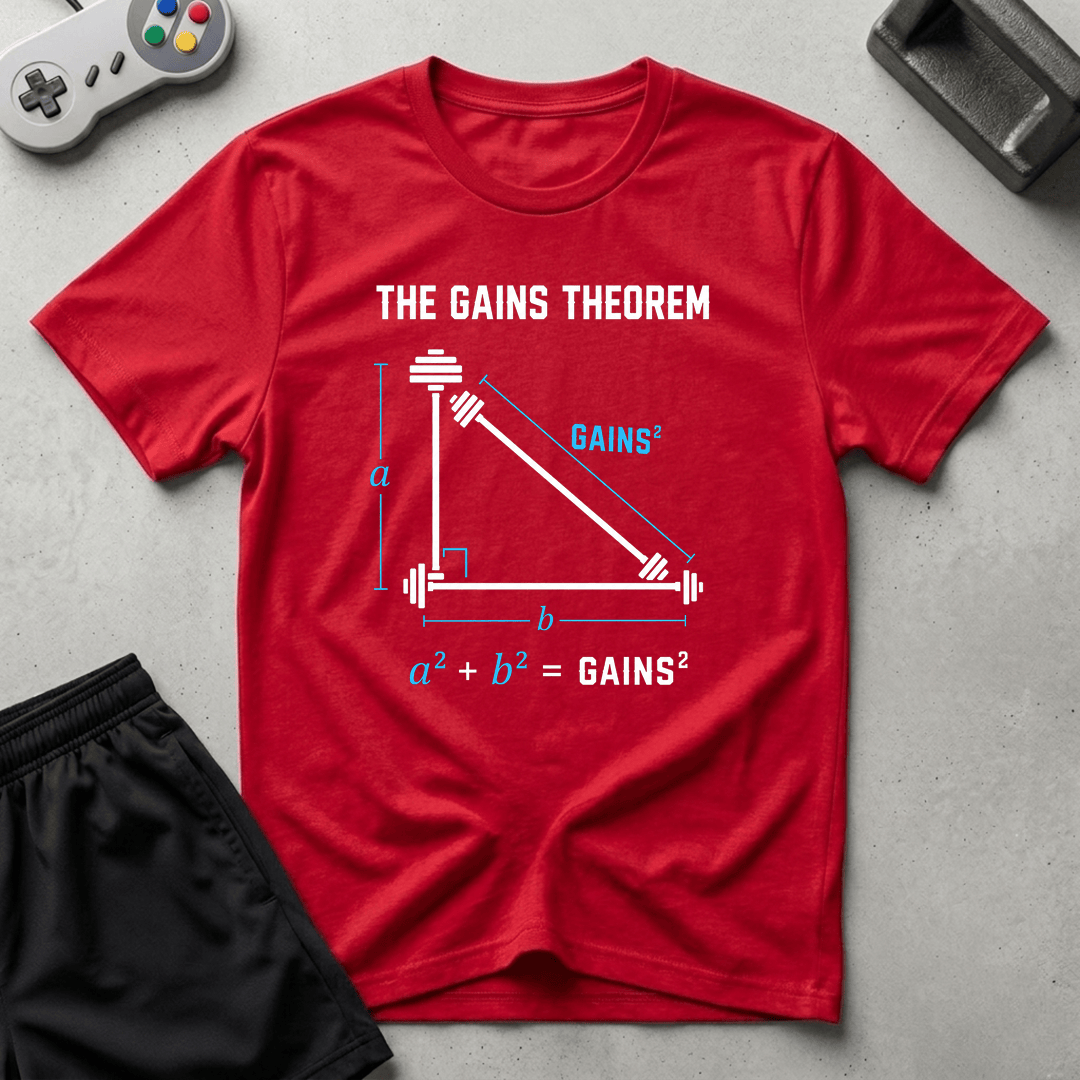 The Gains Theorem T-Shirt - Red