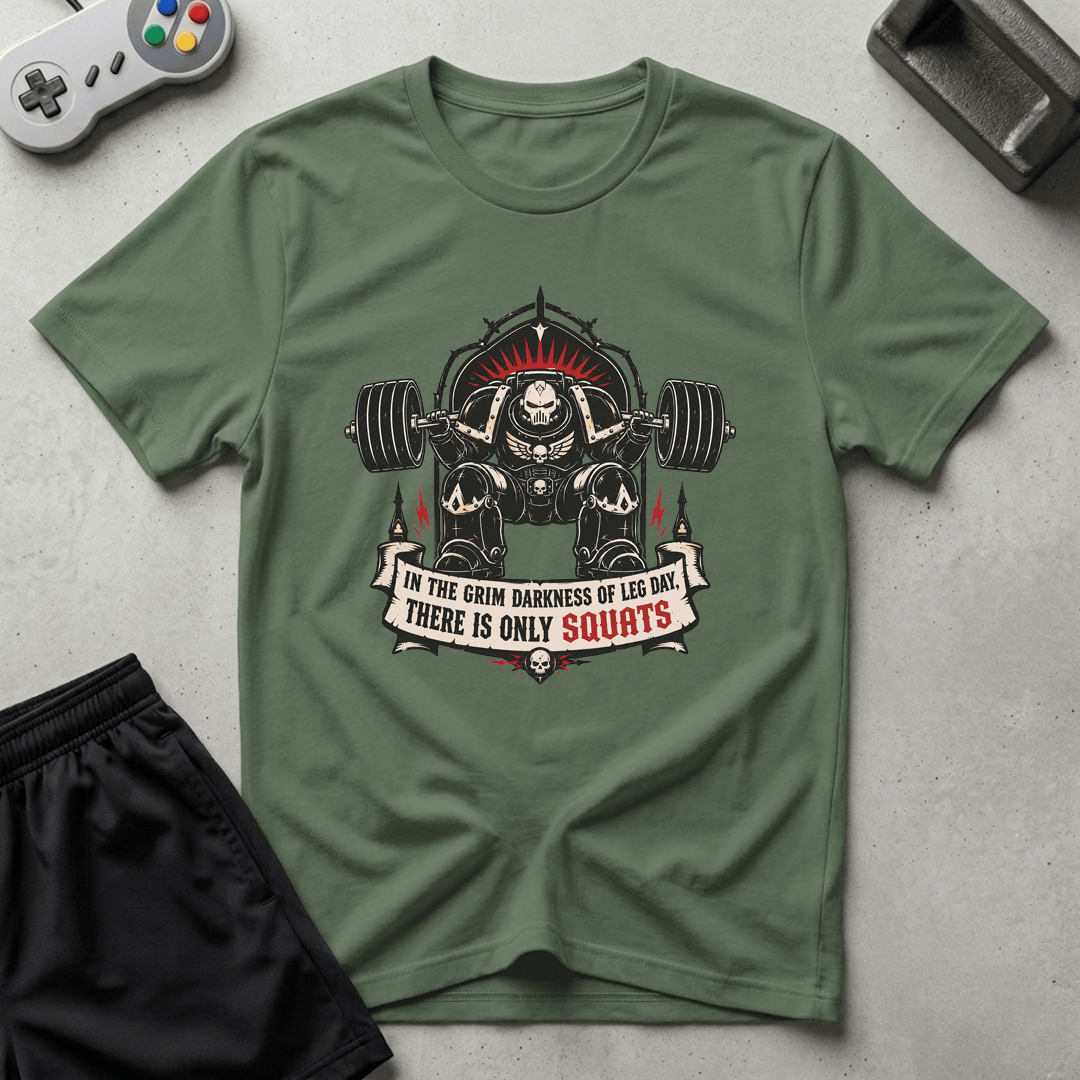 Grimdark Squats T-Shirt - Military Green