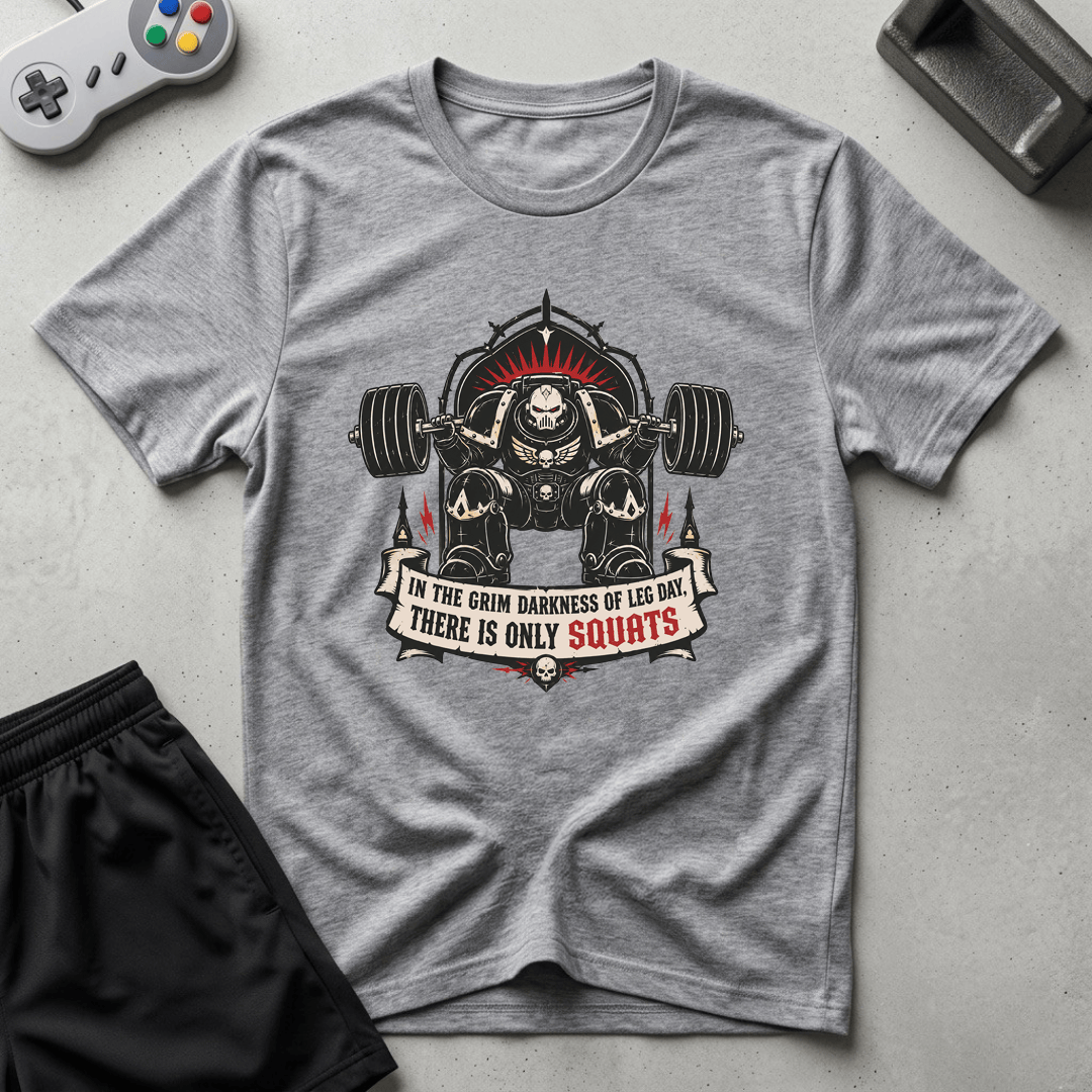 Grimdark Squats T-Shirt - Sport Grey