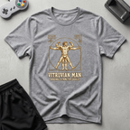 Vitruvian Man T-Shirt - Sport Grey
