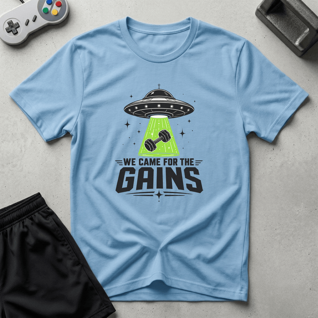 Alien Gains T-Shirt - Light Blue