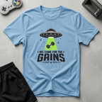 Alien Gains T-Shirt - Light Blue
