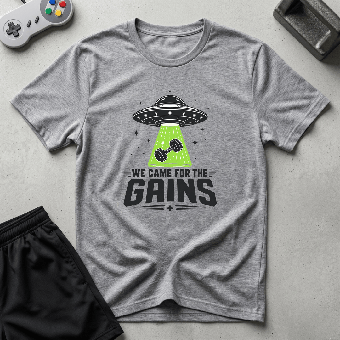 Alien Gains T-Shirt - Sport Grey