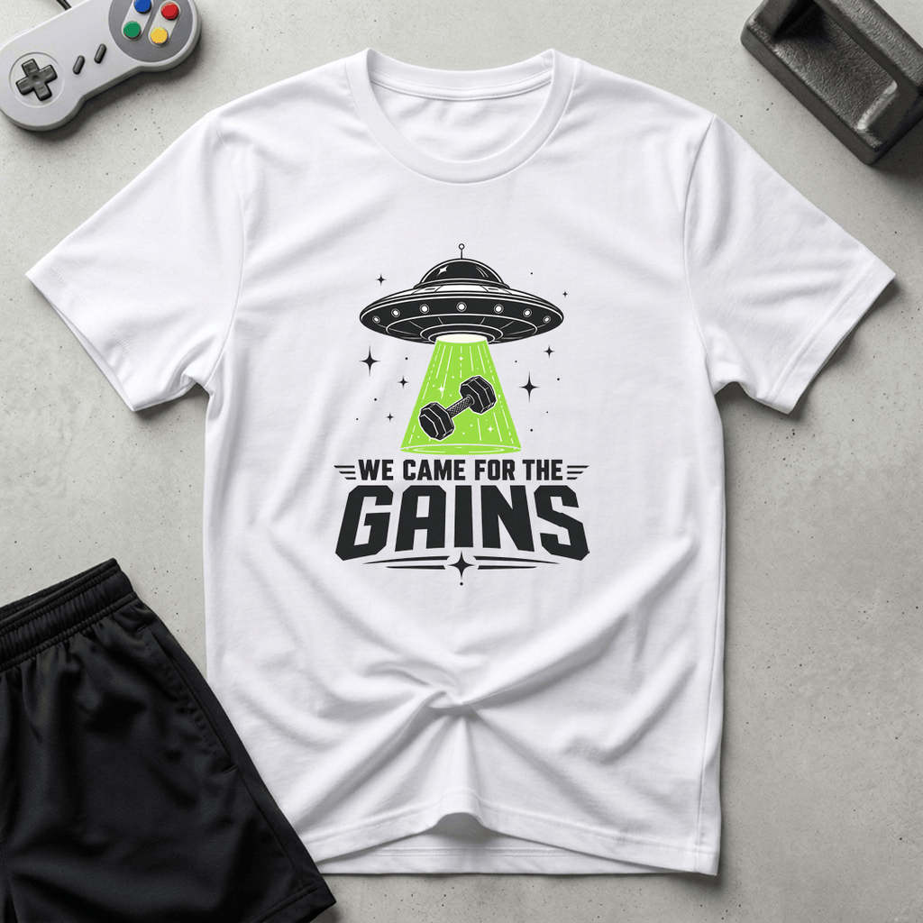 Alien Gains T-Shirt - White