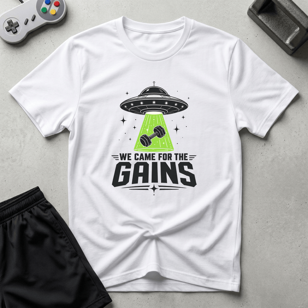 Alien Gains T-Shirt - White