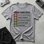 Workout Excuse Tiers T-Shirt - Sport Grey