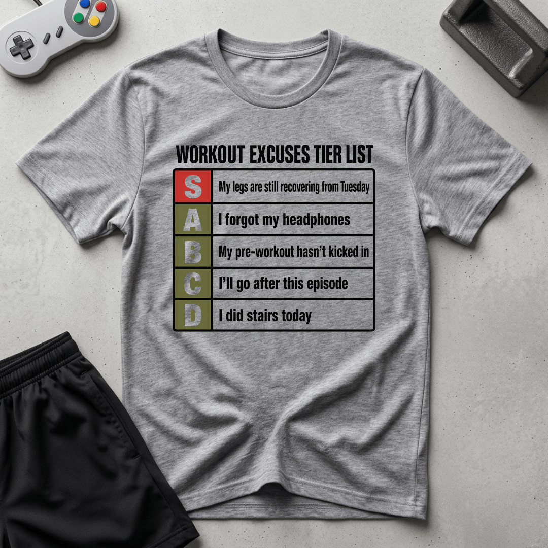 Workout Excuse Tiers T-Shirt - Sport Grey