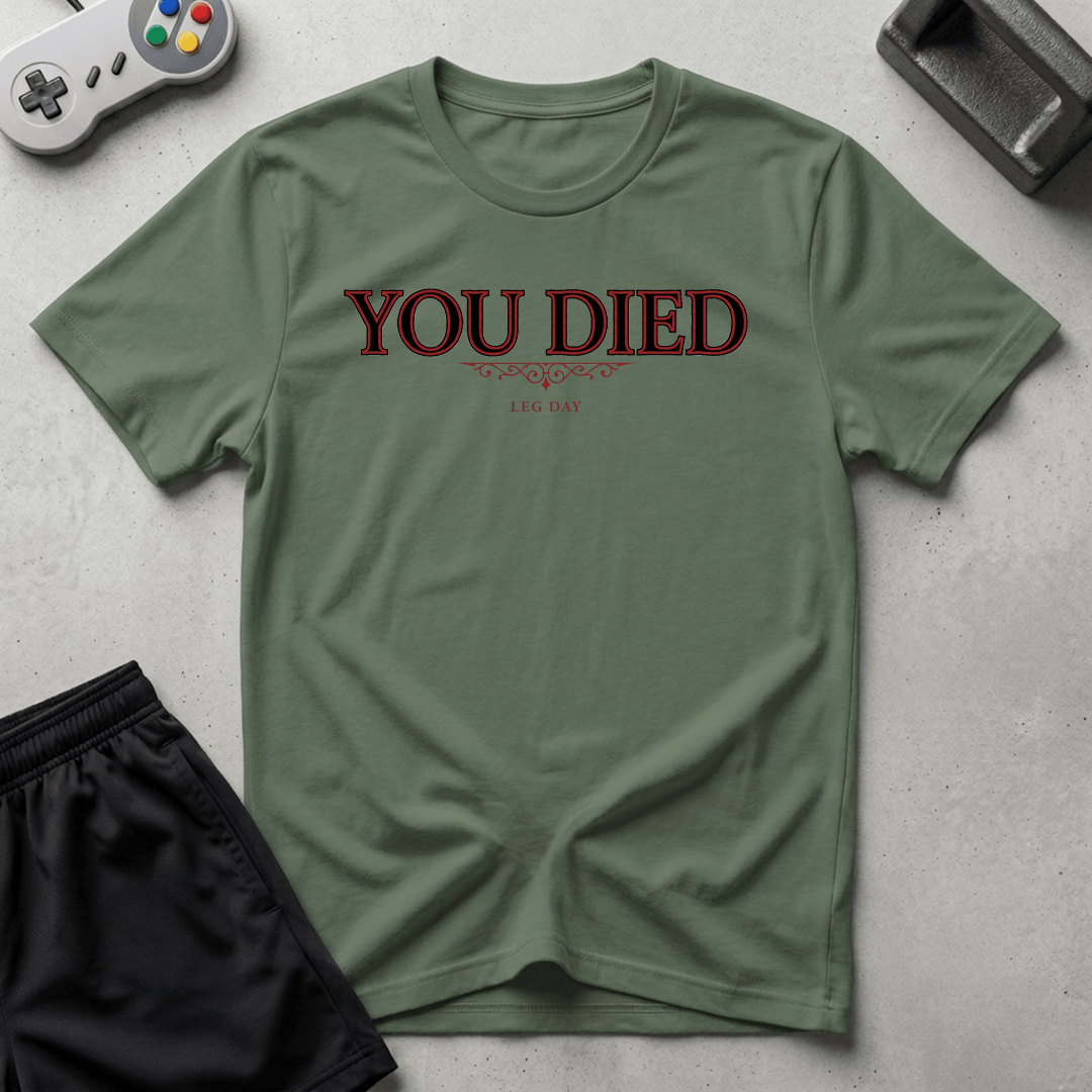 Leg Day Death T-Shirt - Military Green