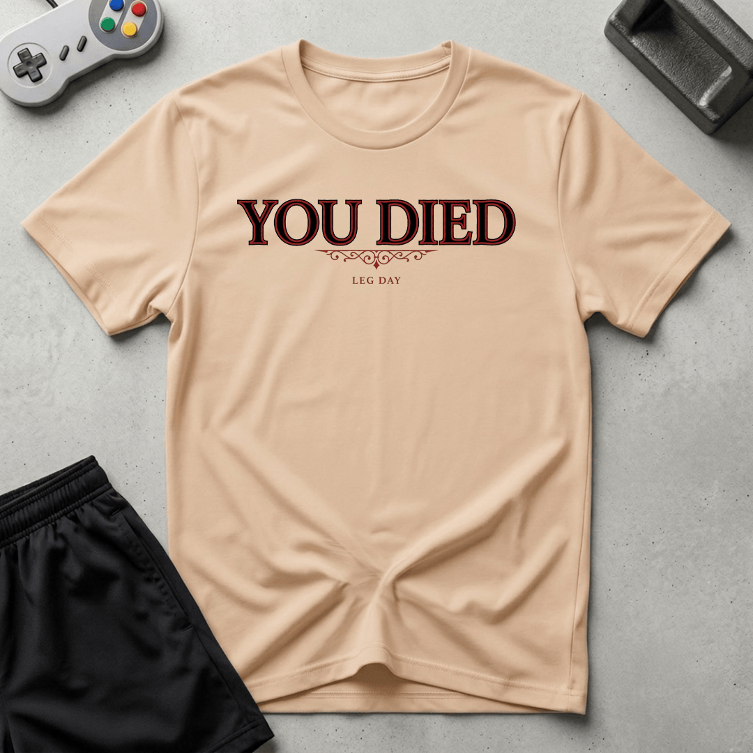Leg Day Death T-Shirt - Natural