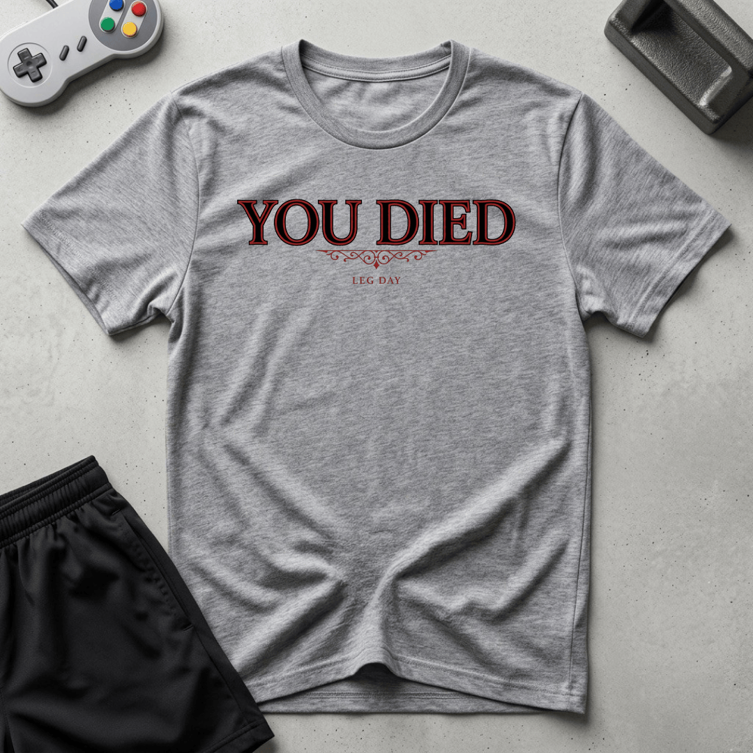 Leg Day Death T-Shirt - Sport Grey