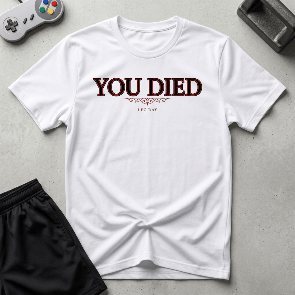 Leg Day Death T-Shirt - White